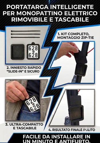 Porta targa universale - porta,