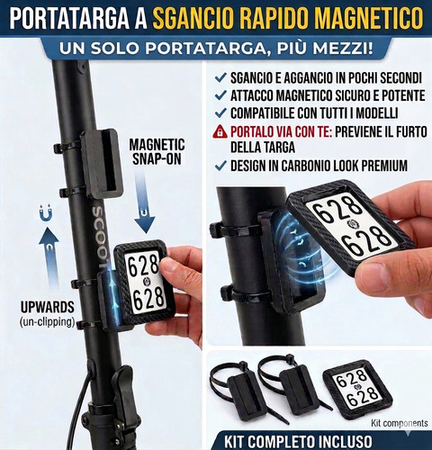 Porta targa universale - porta,