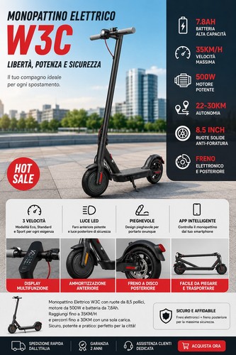 Iscooter w3c monopattino - iscooter,