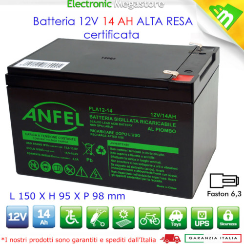 Batteria piombo 12v 14ah - batteria,