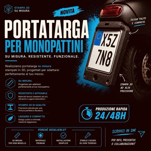 Portatarga monopattino